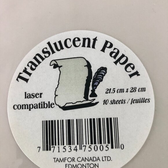 10 Blank Sheets Translucent Velum Paper - Art Crafts, Tracing, Invitations, Card - Picture 2 of 8